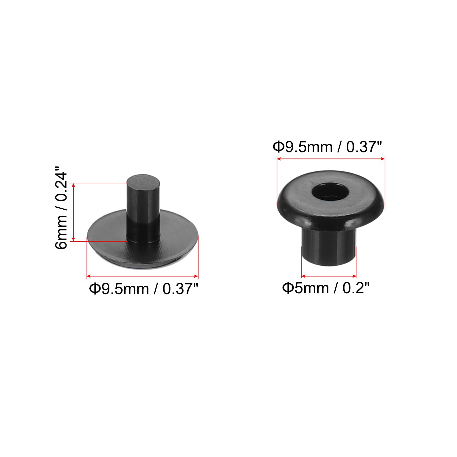 PATIKIL M5x6mm Plastic Binding Post - Image 2
