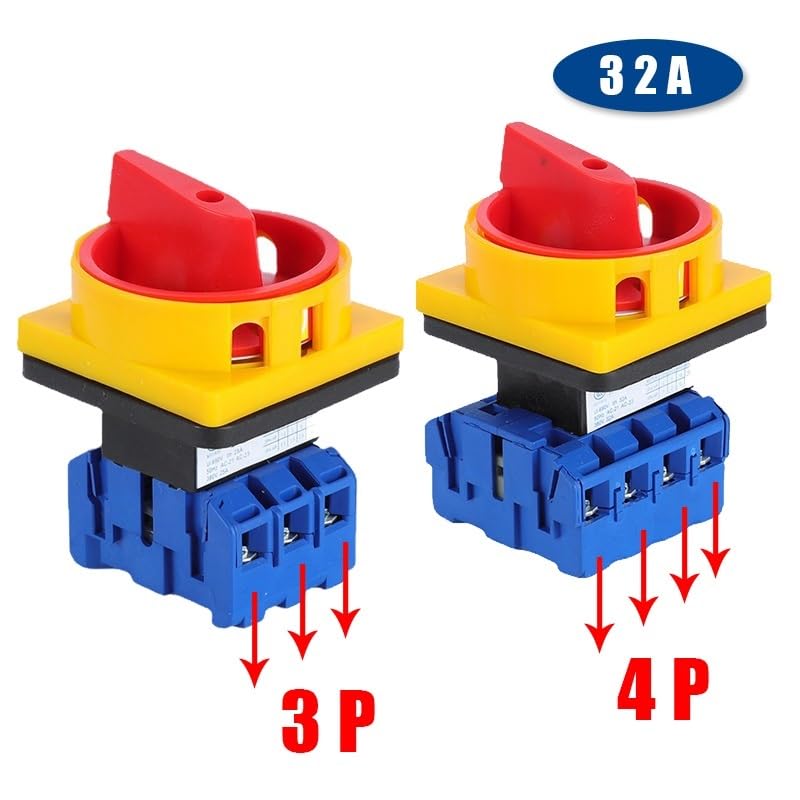 Interruptor de control de alta tension YMD11-32A con selector rotativo de 4 polos y 690V 6