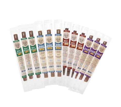 Mission Meats Snack Box Sugar Free Keto Snacks Grass Fed Beef Sticks Whole 30 Gluten Free Msg Free Nitrate Nitrite Free Paleo Healthy Snacks Gift Box Meat Sticks Beef Jerky Zero Sugar Protein Snacks #TOP20