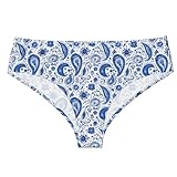 Joyidec Women's Hipster Blue Paisley Flowers Underwear Classic Briefs Soft Breathable Bikini Panties for Women Medium
