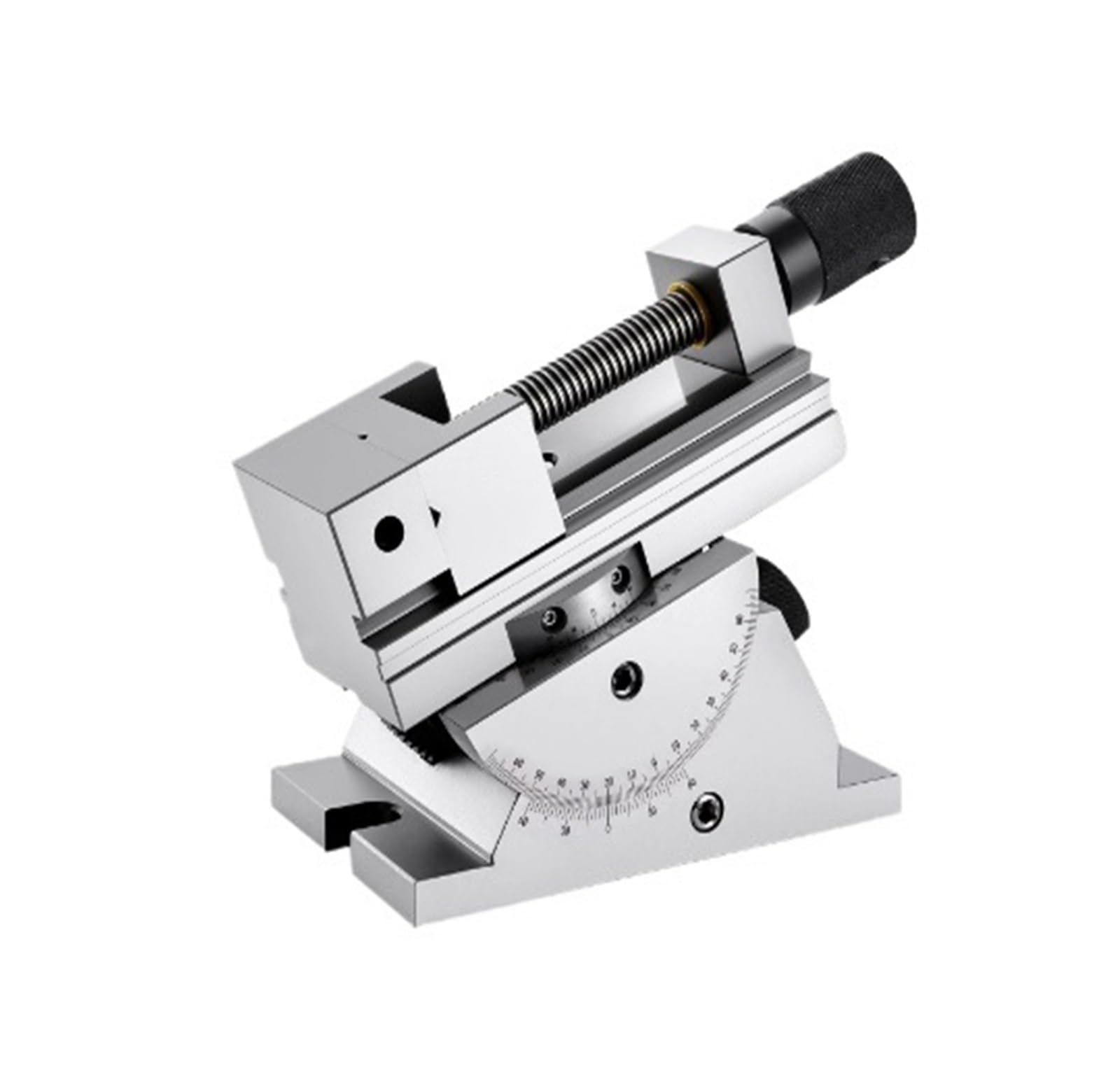 360-Degree Rotation Adjustable Angle Tilting Bench Vise Manual Jaw Vise 2-Inch Universal Jaw [Stainless Steel]