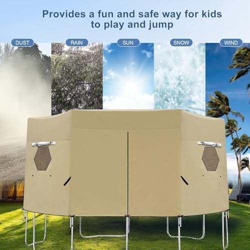 Cubierta para trampolín parasol con protección UV exterior 6