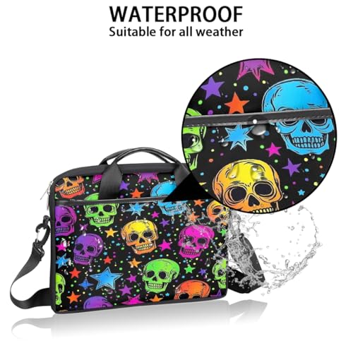 Colorful Stars Skull Maletín para Laptop 15 Pulgadas miniatura 3