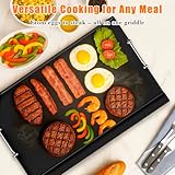 GFTIME Universal Griddle Plancha 63 x 41cm for Most Gas Grills and Charcoal Grills, Universal BBQ Plancha Flat Top Plate for Gas Stove, Electric Grill, Nonstick Coating Large Rectangle Griddle - Image 9