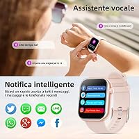 Smartwatch Damen Herren mit 7 Armbänder & Geschenkbox, 1.83" HD Smartwatch mit Bluetooth-Anruf, Fitness Tracker mit Pulsmesser Schlafmonitor Schrittzähler, IP68 Wasserdicht, 100+Sportmodi Grau-B – Ansicht 4