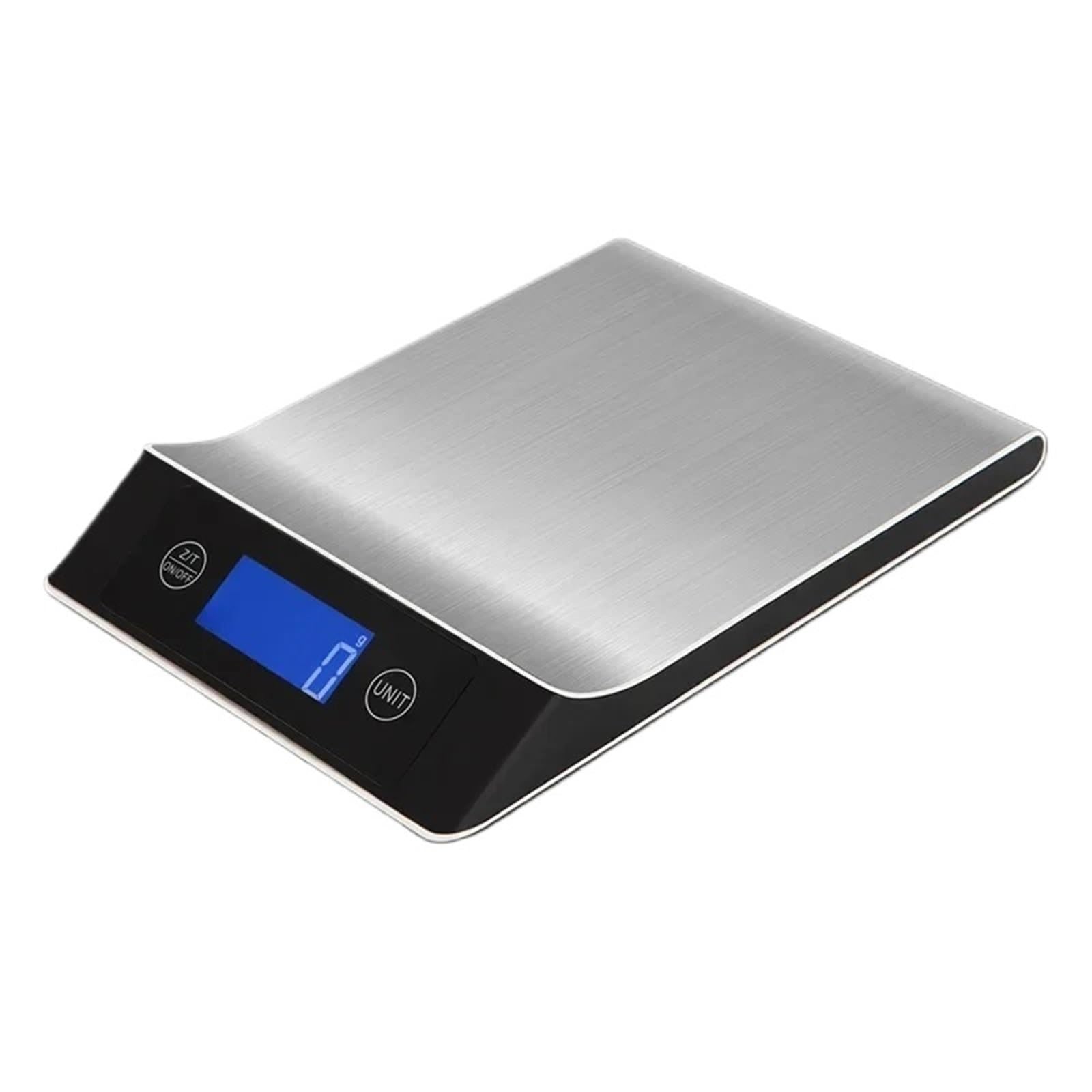 Kitchen Scale 15Kg/1g Weighing Food Coffee Balance Smart Electronic Digital Scales Stainless Steel Design(15Kg)