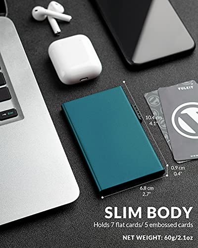 Image of VULKIT Minimalist Credit Card Holder Pop Up Cards RFID Protection Slim Metal Wallet