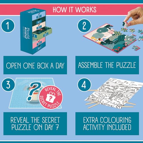 Jumbo Pieceful Mind Puzzles, A Piece of Nature, 7-Day Mindful Adults Jigsaws Set - Image 2