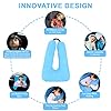 MROUEN Travel Pillow, Travel Pillow for Kids, Sleeper Hold Pillow Travel, Removable U-Shaped Pillow for Adults and Children to Support Head and Body in The Back Seat of Long Car Trips (Blue) #4