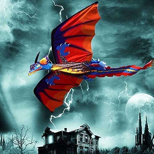 Hengda Kite-Upgrade Classical Dragon Kite Stereoscopic Dragon Kites For Kids & Adults Easy To Fly For Beginner Easter 55Inch X 62Inch Single Line With Tail #TOP7