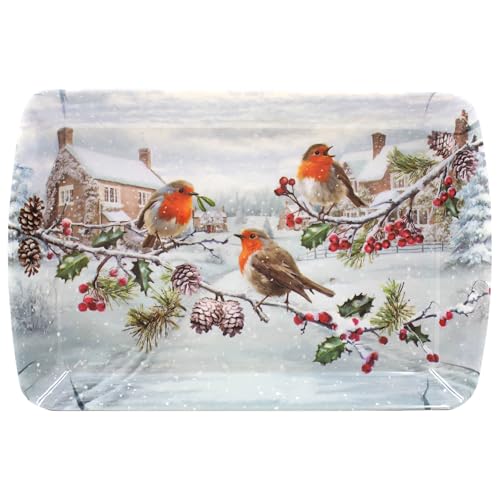 The Leonardo Collection Kleines Tablett mit Weihnachtsmotiv zum...