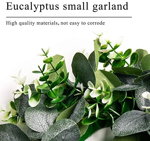 ManYing Artificial Eucalyptus Wreath Nature Green Full of Life Garland Wreath Plastic for Decoration Wall/Window/Door,NC042