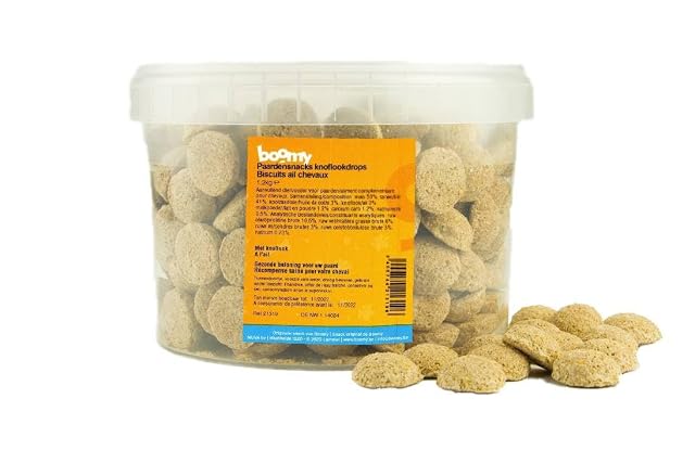 Boomy - Dulces de caballo - Dulces de recompensa sin azúcar para caballos - Gotas de ajo - 1,2kg