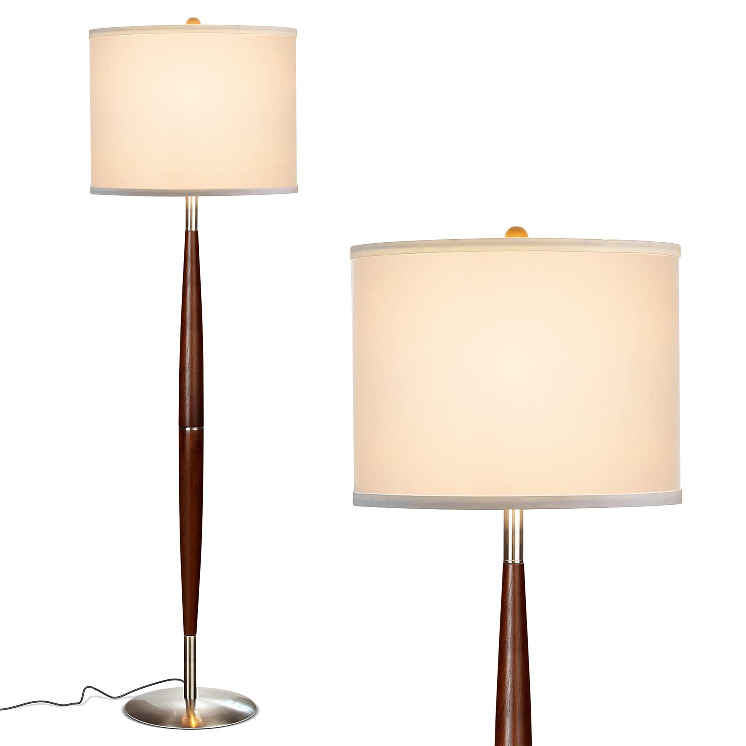 Brightech Lucas LED Floor Lamp Modern Light for Living Rooms Offices Great Living Room D cor with Drum