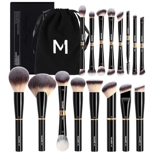 MAANGE Makeup Brushes 16Pcs Professional Foundation Powder Blush Contour Eyeshadows