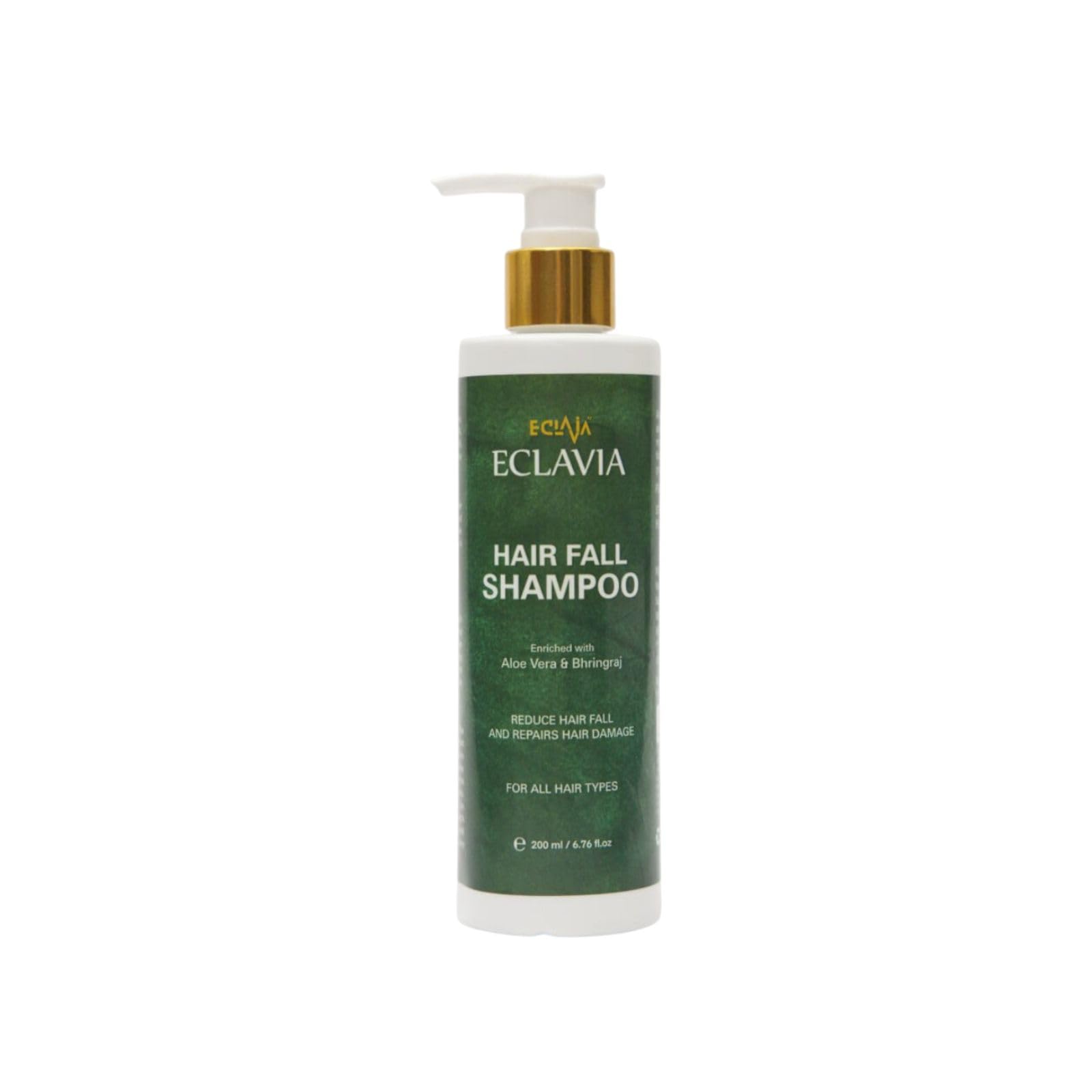 eclavia anti hair fall shampoo | strengthens hair roots | niacinamide: 5%, argan oil : 2% | reduces breakage & promotes hair growth | enriched with aloe vera & bhringraj | for men & women (200ml)