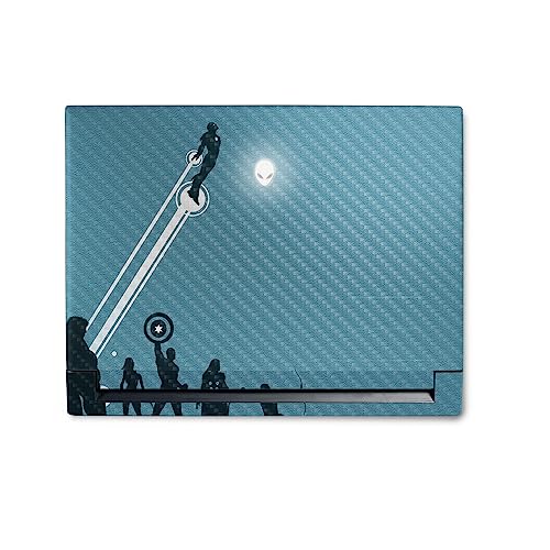 Image of MightySkins Carbon Fiber Skin Compatible with Alienware M18 R1 (2023) Full Wrap Kit - Super Squad | Protective, Durable Textured Carbon Fiber Finish | Easy to Apply & Change Styles | Made in The USA
