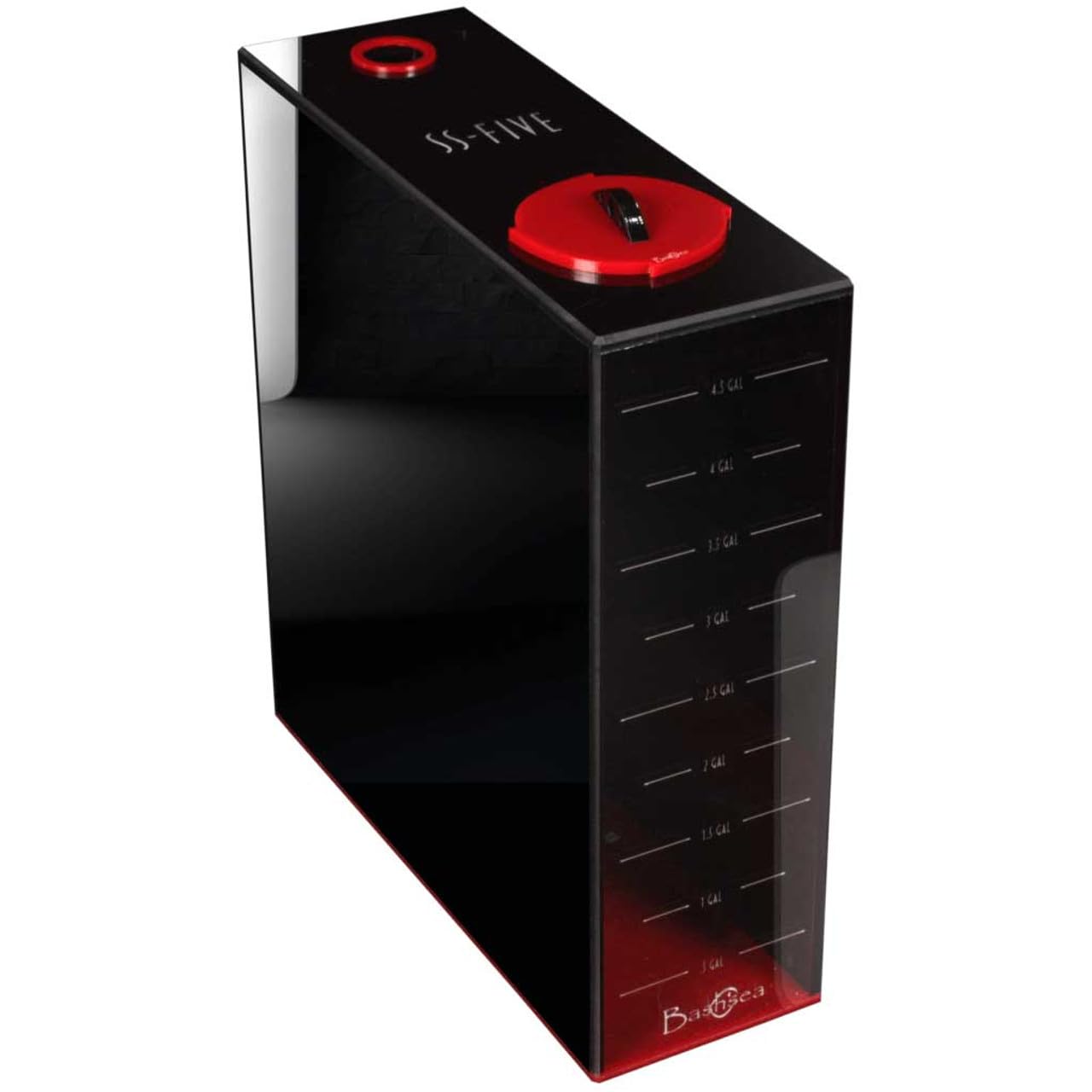 5 Gallon Red Auto Top Off Multi Purpose Acrylic Water Dosing Container ATO Reservoir | Liquid Storage for Freshwater & Saltwater Reef Aquarium