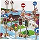 ifundom 1 Set Verkehrszeichen Spielzeug Verkehrszeichen Sicherheitszeichen aus Holz Verkehrszeichen Verkehrszeichen Lernspielzeug Straßenschild aus Holz Modell DIY