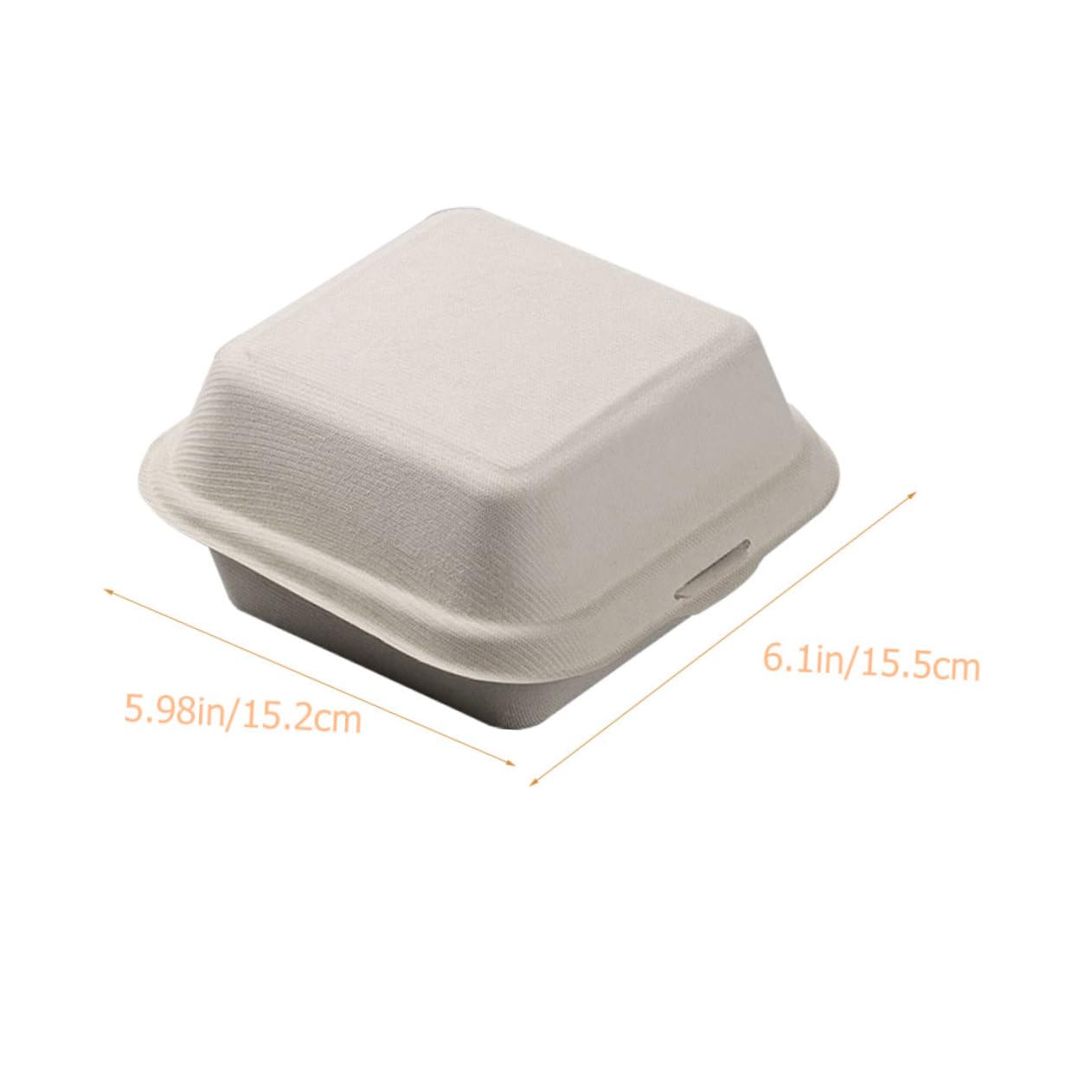 NAMOARLY Elegant Pulp Lunch Box 20pcs Hamburger Boxes Lids Food Storage Lids for Takeout Containers