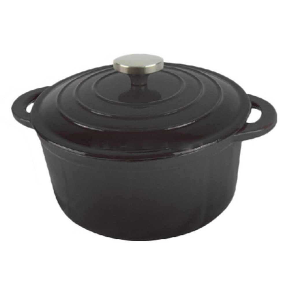 García de Pou 198.73 Cocotte Redonda, Set de 21, Negro