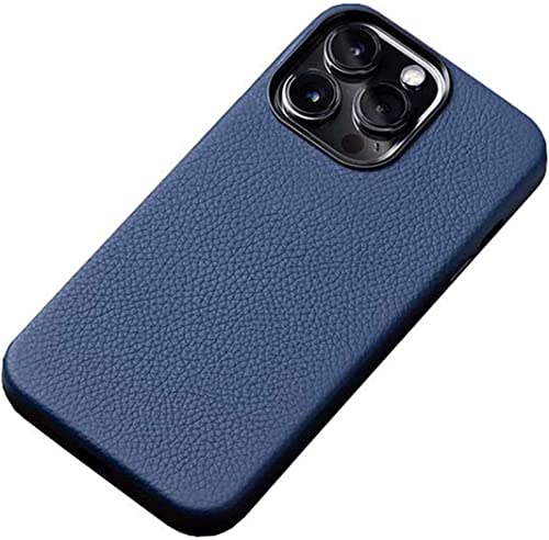 Funda iPhone 14 Plus 6.7 pulgadas 2022 carcasa cuero azul antichoque