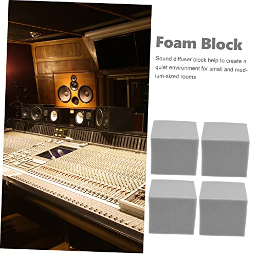 Sosoport 4 piezas Bloques de Esquina Acústicos para Tratamiento Acústico Material Absorbente de Sonido para Estudio en Casa Oficina y Espacios de Grabación miniatura 3