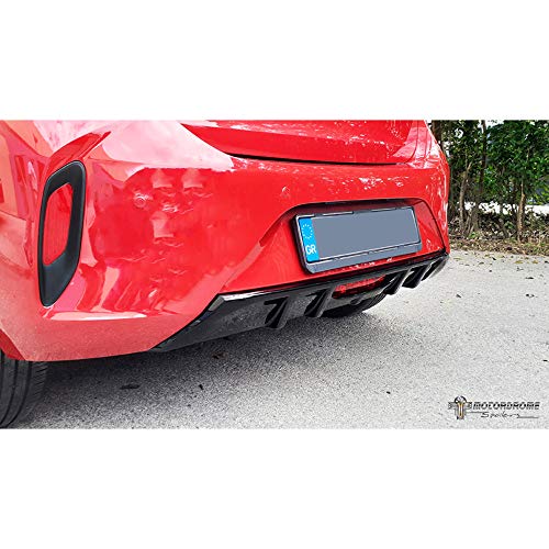 Aspetto sportivo Paraurti posteriore (Diffusore) compatibile con Opel Corsa F GS-Line 2019- (con scarico singolo) (ABS)