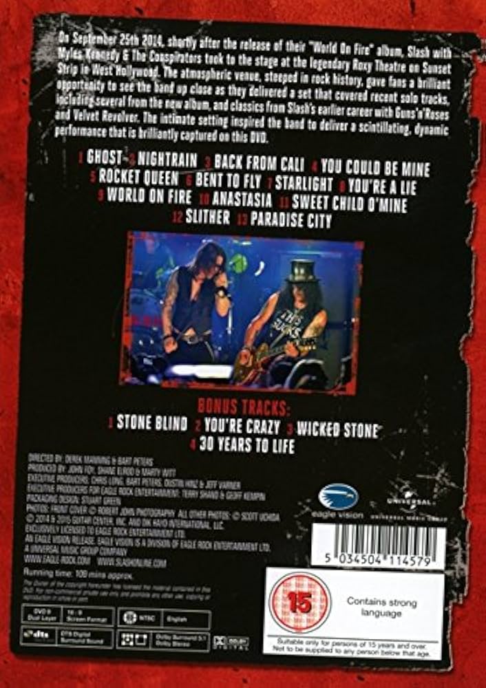 (未使用･未開封品)Live at the Roxy 25.9.14 [DVD] Slash Featuring Myles Kennedy & The Conspirators – Live At