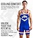 Exxact Sports Sublimated Men's Wrestling Singlet, High-Performance Powerlifting Singlet, Wrestling Singlets for Men (AS, Royal Blue USA)