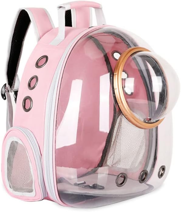 Cat Backpack Carrier Bubble Carrying Bag, Small Dog Backpack Carrier for Small Medium Dogs Cats, Space Capsule Pet Carrier Dog Hiking…
