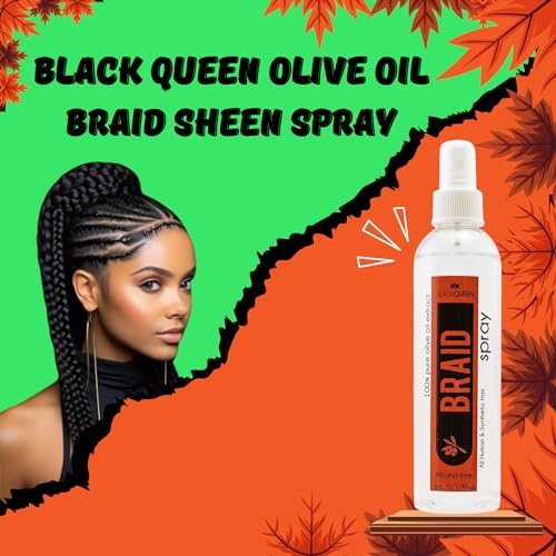 Black Queen Olive Oil Spray para Trenzas 8 oz miniatura 2