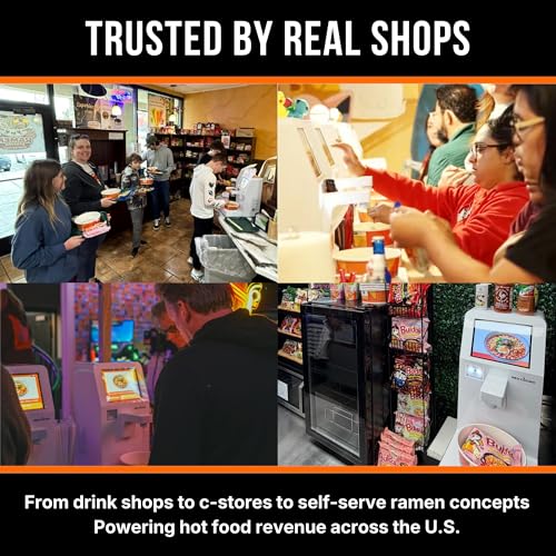 Image of Commercial Self-Serve Ramen Cooker, Instant Ramen Cooking Machine, 8 Touchscreen, One-Tap & QR Cooking, Cloud Menu Updates, ETL Certified for Boba Shops, Convenience Stores & Grocery Stores