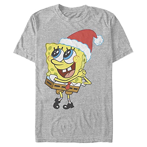 T-Shirt Homme Nickelodeon Chapeau de Père Noël Cadeau Idéal Fêtes