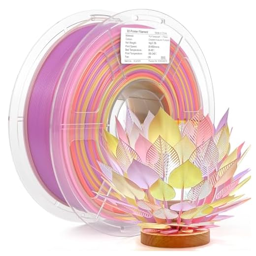 iSANMATE Rapid Translucent PLA Filament 1.75mm, Multicolor Rainbow PLA, Dimensional Accuracy ±0.02mm, 1kg Spool-Autumn Pumpkin
