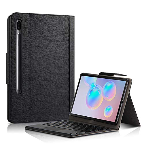 Tastatur Hülle Für Samsung Galaxy Tab S6 10,5"2019 (Modell SM-T860 / T865),Abnehmbare Drahtlose Bluetooth-Tastatur Mit Touchpad [Unterstützt S Pen