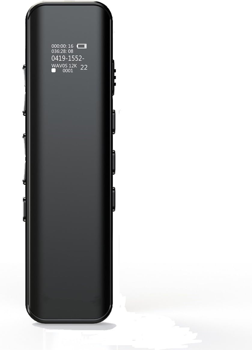 Digital Voice Recorder USB Rechargeable Audio Sound Recorder Double Microphones Intelligent Noise Reduction Code Lock Design 8GB Memory MP3