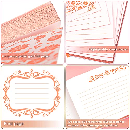 Zonon Hochzeitsgästebuch mit Stift, Hochzeitserinnerungsbuch mit Tischkarten, Gästebuch, weißes Einband mit Folie für Gäste, Besucher, um bei Hochzeit, Party, Hotel, Baby-Brautdusche, 22,9 x 15,2 cm – Bild 4