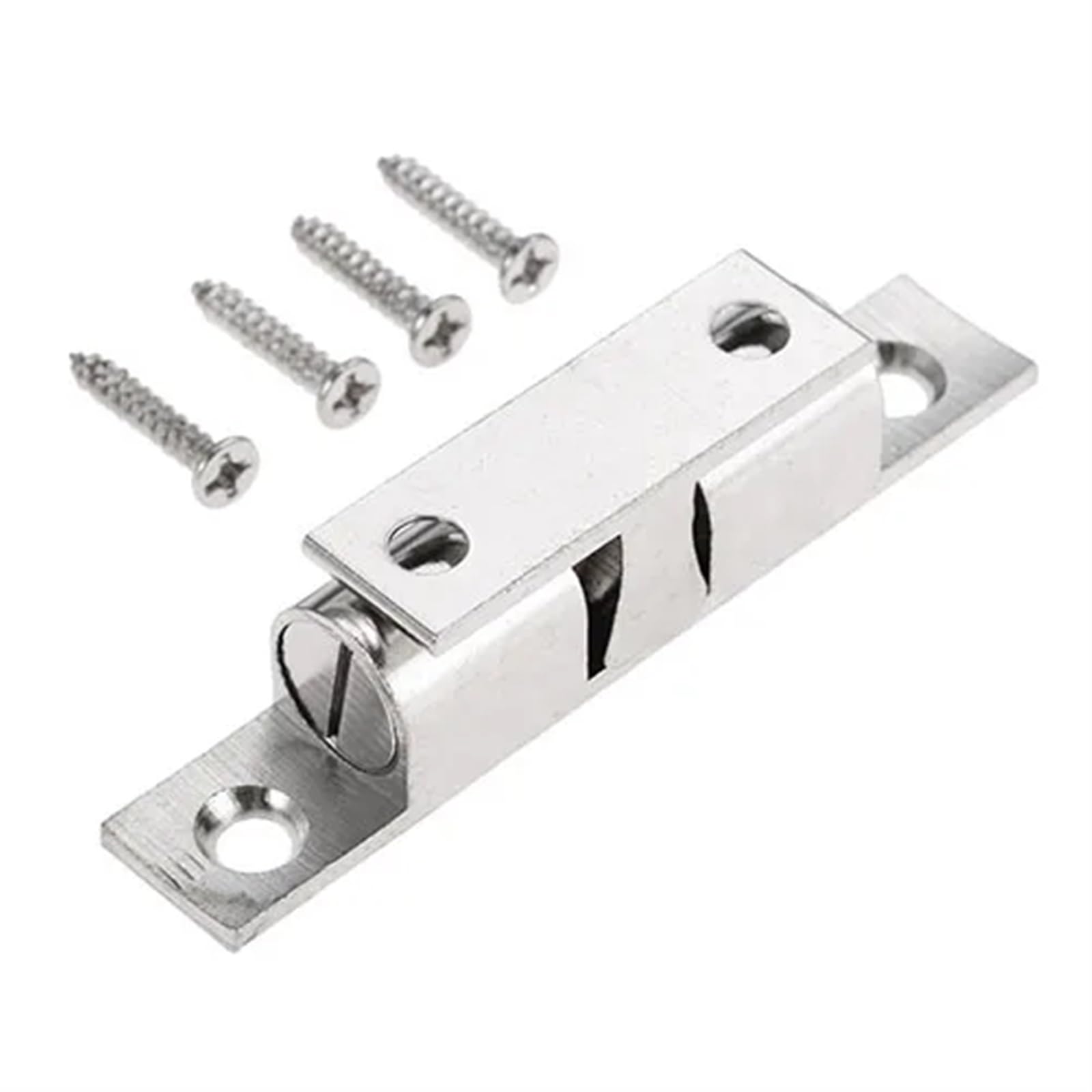 Loquet double bille en laiton massif 70mm quincaillerie de finition meuble