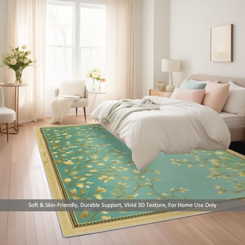 Tapis de chambre lavable motif vigne champêtre grand tapis entrée cuisine 90x180cm