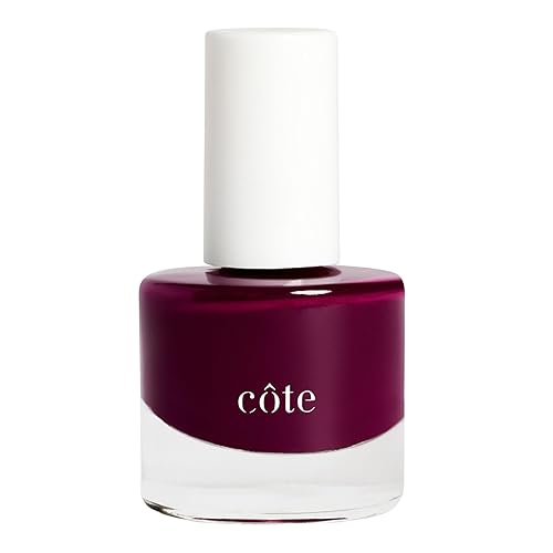 Côte Beauty's Sangria, esmalte de uñas natural ciruela, acabado suave y crema, tono de joya, esmalte de uñas de larga duración, resistente a las