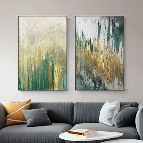 Affiches abstraites vertes KEBIA 40x60 cm art mural moderne salon sans cadre