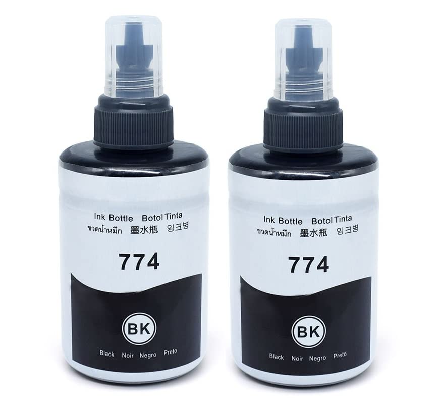 QUINK 774/7741 / T7741 Pigment Black Ink Refill Bottle Compatible for M100 / M105 / M200 / M205 / L605 / L655 / L1455 Printer -140ml Bottle (2PC)-picture-14