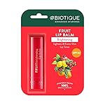 Biotique Fruit Whitening/Brightening Lip Balm | Hydrated and Nourishing Lips| Visibly Lighter Lips | Evens Out Lip Tone | De-pigmentation Balm |100% Botanical Extracts| All Skin Types | 4G