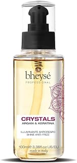Bheysé Professional Crystals Argan & Keratin, Anti-Cresp Treatment for Hair in Spray without Rinse, Frizz Control - 100ml 3.38fl.0z