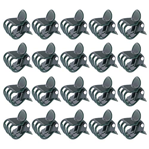 Haishell Lot de 100 Clips pour Plante orchidée pour Support de tiges et de vignes Vert foncé Cover