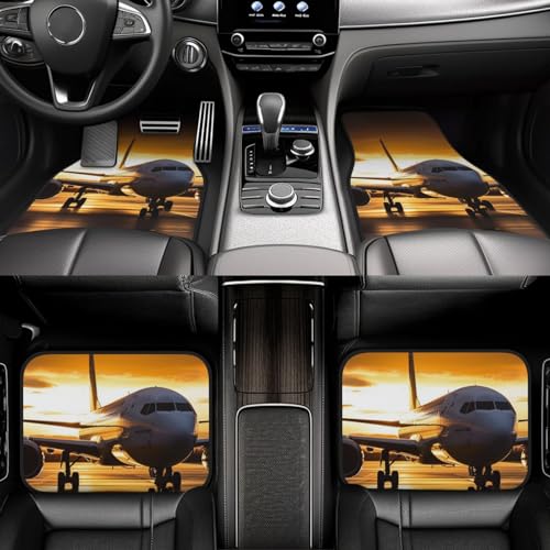 Tapis de voiture avion au coucher de soleil pour voyages en SUV et camion