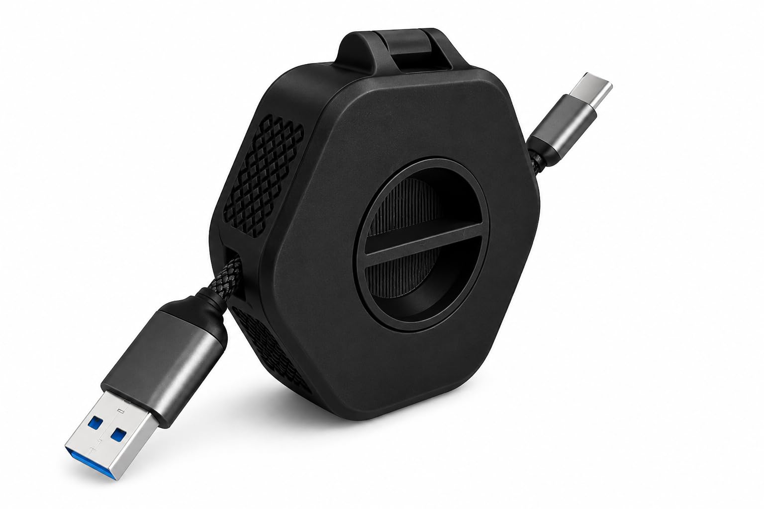 Portable Cable Organizer & Cable Winder | Compact Wire Management Tool for Charging Cables, Earphones & USB Cords | Travel-Friendly Cord Holder & Cable Storage Organizer | Black-image-28