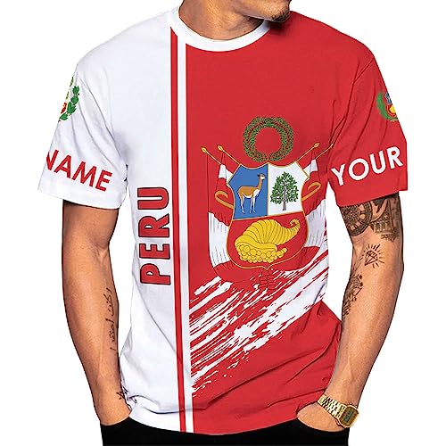 Personalized Name Peru Shirts for Men and Women, Custom Peru 3D Tshirt, Peru Flag Pride Shirt, Peruvian Camisa Shirt 8