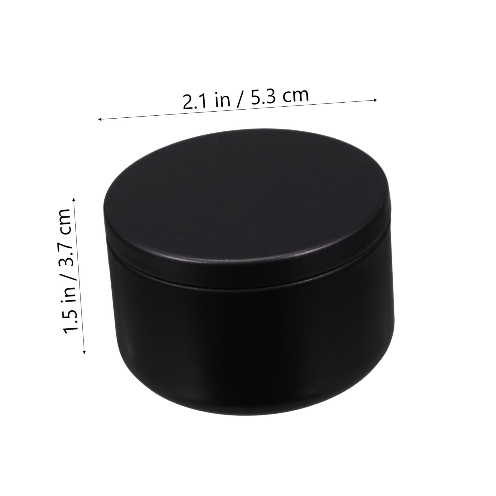 Housoutil 12pcs Art Craft Candle Jars Black Tin Containers with Lids for DIY Candle Making Supplies